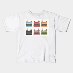 Cute Colourful Typewriters Kids T-Shirt